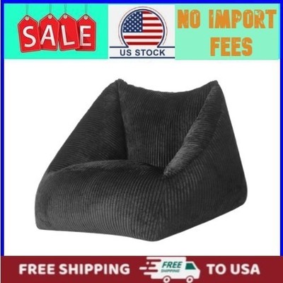 Mainstays by Becky G. & Alejandra Ribbed Plush Compressed Foam Chair, Black