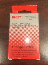 New Kroy 200/210 Supply Cartridge Black on Clear 12mm 2196610