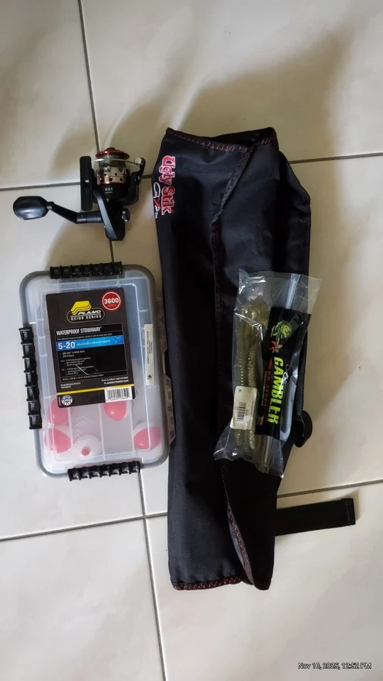 Ugly Stik 6’6” GX2 Travel Fishing 4-piece Rod and Reel Spinning Combo + case/bag - Image 4 of 4