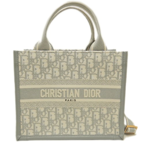 Christian Dior Tote Bag Book Tote S M1325CZBB-M20I Calfskin Gray/254224