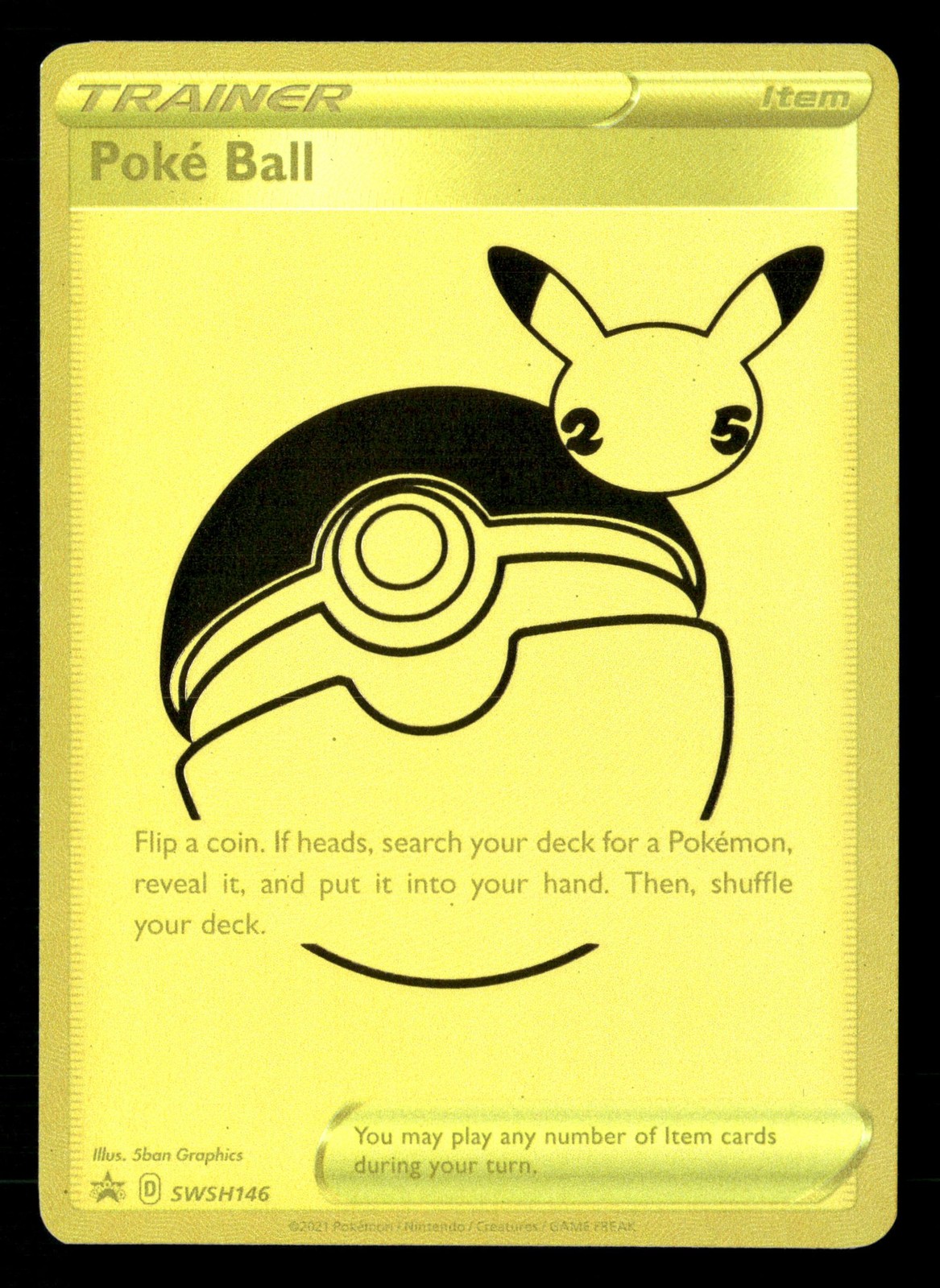 Poke Ball - SWSH146 - Secret Rare - SWSH Black Star - Pokemon Card - NM/M