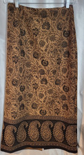 vtg Briggs new york women skirt 12 brown floral paisley