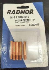 (Pkg of 5) 64002672 Radnor 14-35 MIG Contact Tips .035" Tweco Style