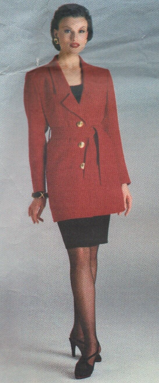 Giacca e gonna motivo cucito Vogue 1209 Yves Saint Laurent taglia 6 8 10 NUOVO