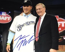 Kodi Medeiros Milwaukee Brewers Signed 8x10 Autographed Photo COA N1