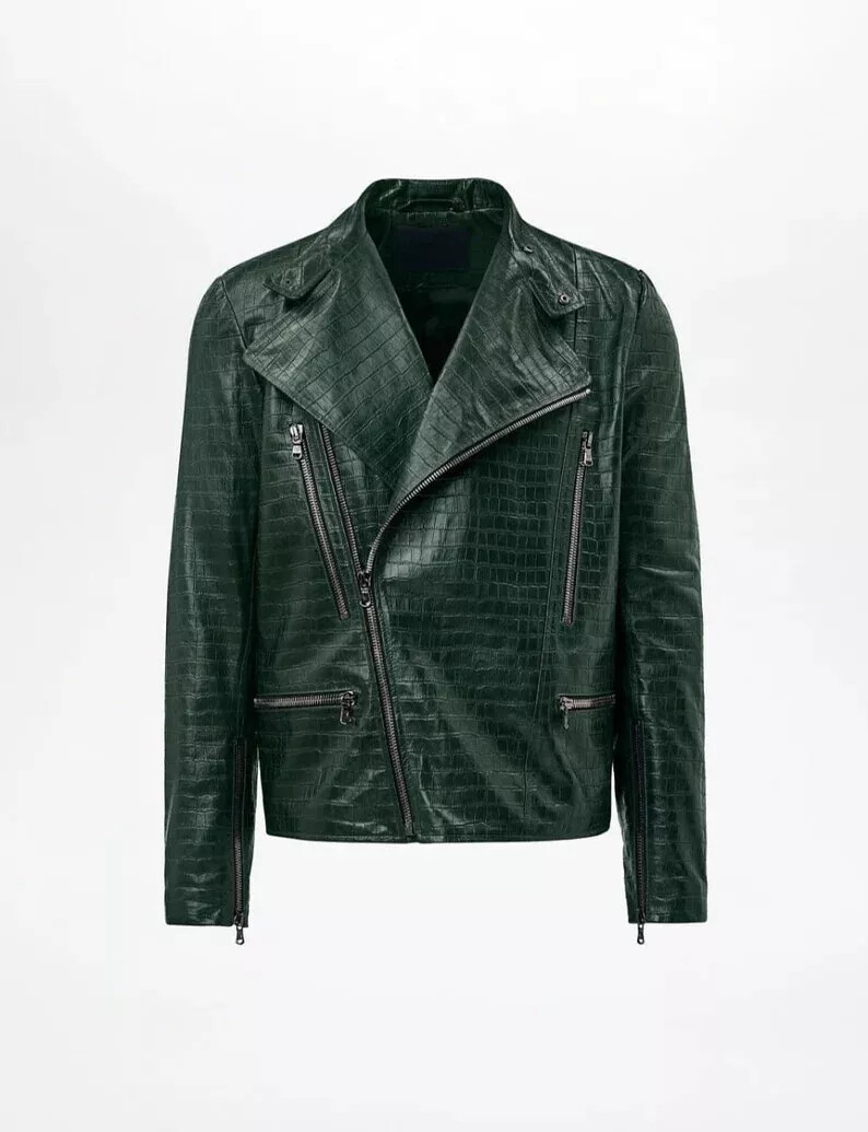 Leather Jacket Men Lightweight Motorcycle Authentic Premium Casual Antique-image