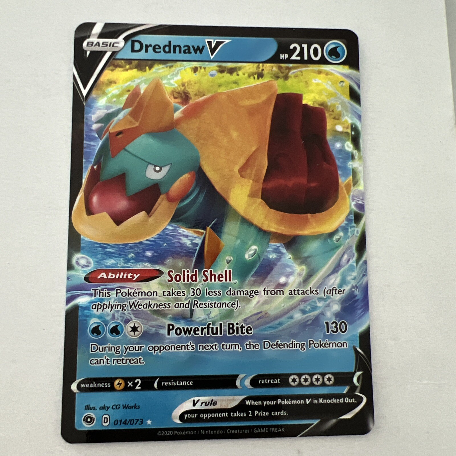 2020 Pokemon Sword and Shield Champion's Path Drednaw V 014/073