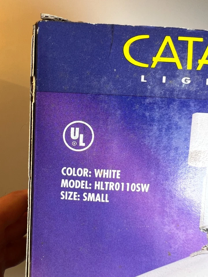 Cabezal de luz de oruga de bote de metal blanco cromado vintage años 90 CATALINA Foto 2 de 4