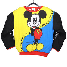 Vintage Mickey Mouse  Co Disney Reversible Sweatshirt Large Puffy Colorblock