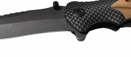 Coltello da taschino pieghevole fatto a mano aereo Cessna inciso 8" lama design personalizzato - Foto 6 di 9