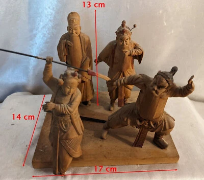 Statuettes Chinoises Anciennes XIXe Personnages d'Opéra Théâtre Chanté Chinois. - Photo 1/4
