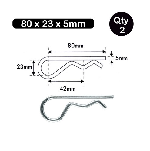 R Clips Spring Lynch Hitch Cotter Hair Pin Assortment Zinc Plated Steel Tractor - Picture 7 of 8