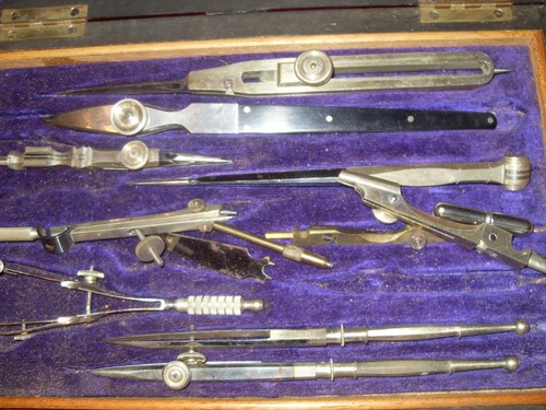 Vintage Zeichnung/Zeichner Set inkl. Proportionalteiler - als Foto - Bild 3 von 3