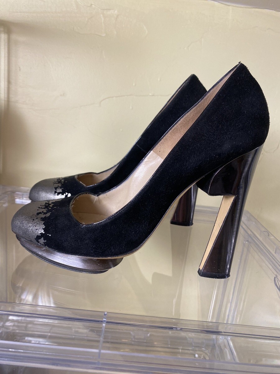 Nicholas Kirkwood Sculpted Metallic Heels 37.5 | eBay display picture 1