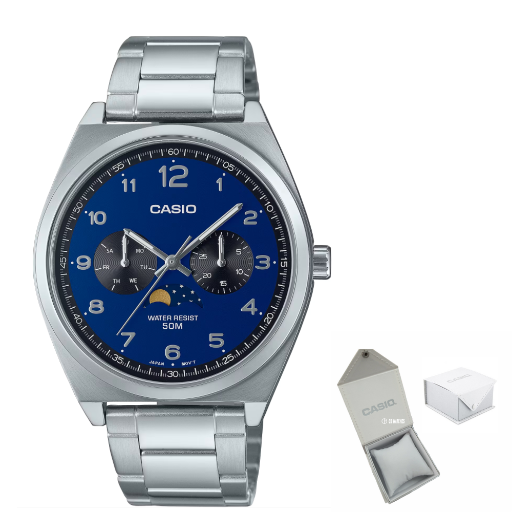 Casio Standard Moon Phase Analog Men's Watch MTP-M300D-2A Casio Standard Moon Phase Analog Men's Watch MTP-M300D-2A