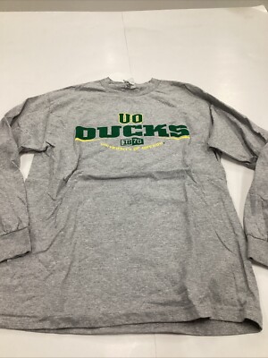 Oregon Ducks Gray Long Sleeve Shirt Medium Good Condition