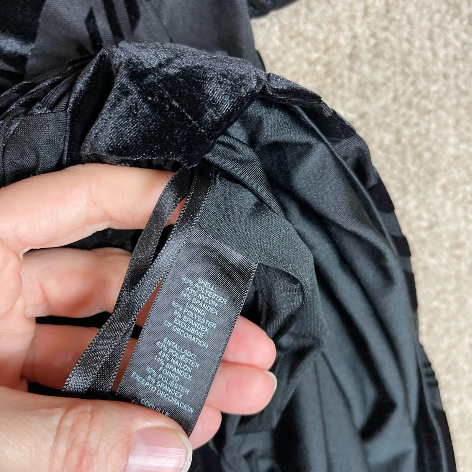 VETEMENTS Abito donna mercato nero casa bianca piccolo pullover velluto elasticizzato maglia chevron