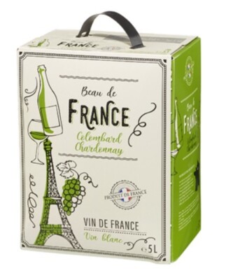 Beau de France Chardonnay Weißwein  Trocken, frisch, fruchtig 12,5% - 5L BIB