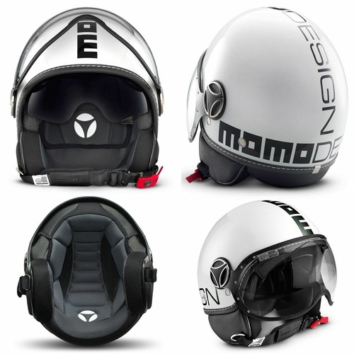 CASCO MOMO BIANCO EVO DOPPIA VISIERA MOMO DESIGN | eBay