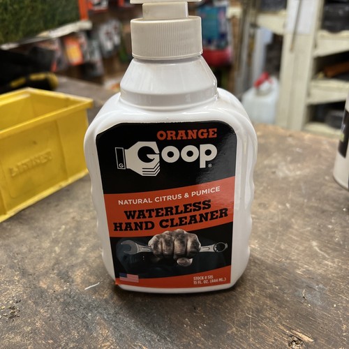 ORANGE GOOP WATERLESS HAND CLEANER with Pump Natural Citrus 444ml eBay