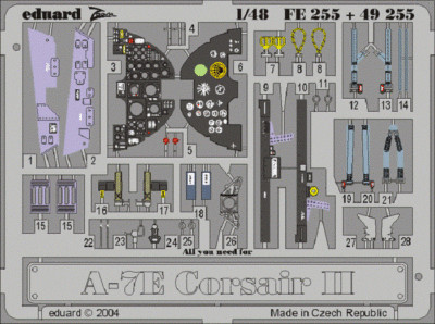 eduard FE255 1/48 A-7E Corsair II for Hasegawa