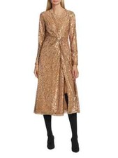 NWT $495 Elie Tahari The Selma Sequined Midi-Dress 10