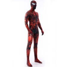 Red Venom Carnage Jumpsuit Cosplay Costume Bodysuit Superhero Zentai Halloween