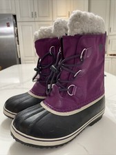 Sorel Yoot Pac Waterproof Winter Boots Purple NY1962-594 Girls Youth Size 5