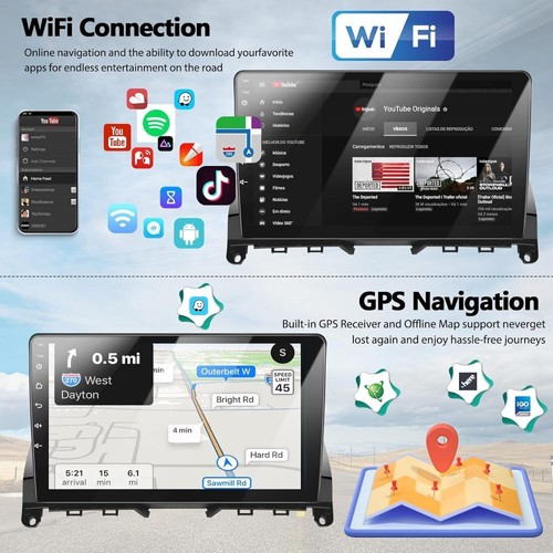 For Mercedes Benz C Class W204 S204 Android 13.0 Car Stereo Radio Carplay 2+64GB - Picture 5 of 16