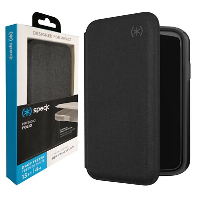 Speck  Folio Flip Handyhülle Stoßschutz Apple iPhone 17, 11, XS Grau