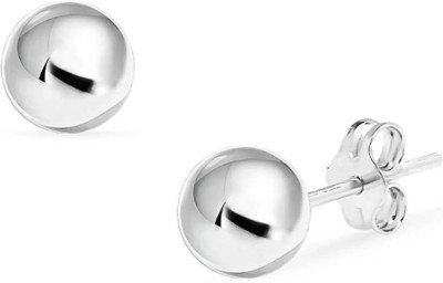 Silber Kugel Ohrstecker Push Back Damen Mädchen 6 & 7 mm rund Aretes en Plata