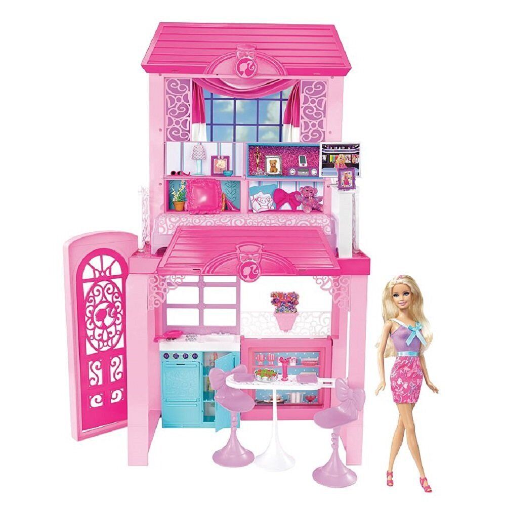 Barbie PinkTastic Glam Vacation House with Doll Exclusive Set Box