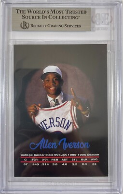 Allen Iverson autographed signed Autographics 1996 Philadelphia