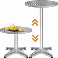 Stehtisch Bistrotisch Partytisch HöHenverstellbar Biertisch Alu Rund Gartentisch