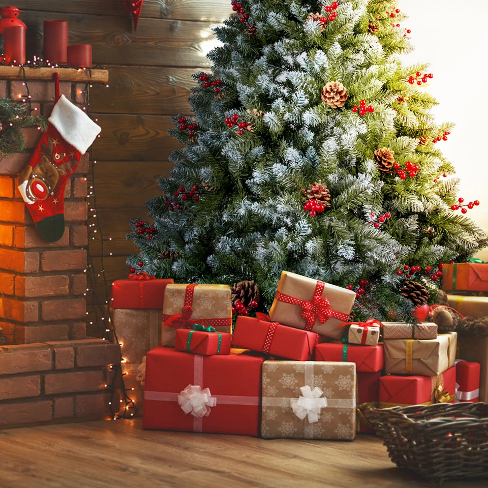 Artificial Green Christmas Tree With Metal Stand Xmas Tree Home Holiday Decor - Image 3 of 4