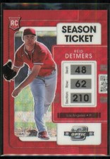 2022 Panini Chronicles Contenders Optic Ruby Wave Reid Detmers /199 #7