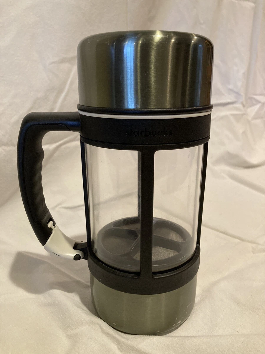 Starbucks Coffee Barista 2004 Stainless French Press Travel Mug