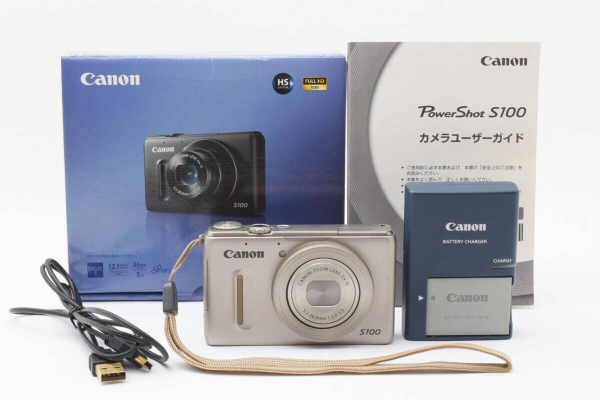 Canon PowerShot S100 シルバー Canon Digital Camera PowerShot S100 Silver 12.1 w/Chager Box