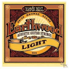 Ernie Ball 2004 Earthwood 80/20 Bronze Light Acoustic Guitar Strings 11-52 