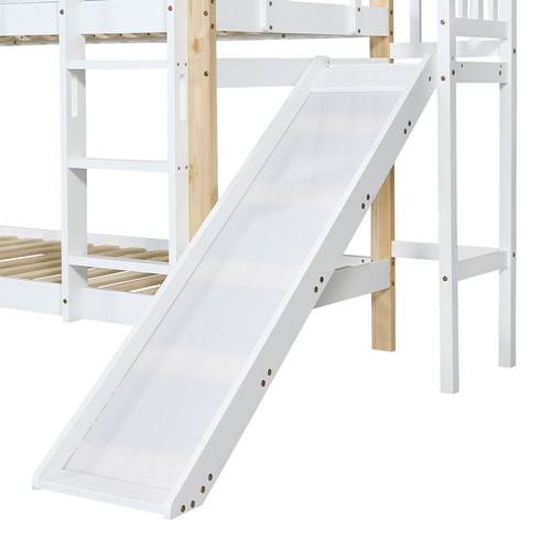 Etagenbett Hochbett 90x200 cm Doppelstockbett mit Rutsche Lattenrost Massivholz - Bild 11 von 11