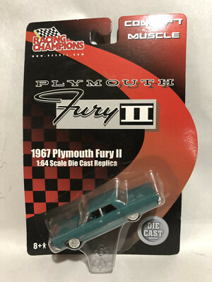 1967 Plymouth Fury II 1:64 Racing Champions 78111 Turquoise | eBay