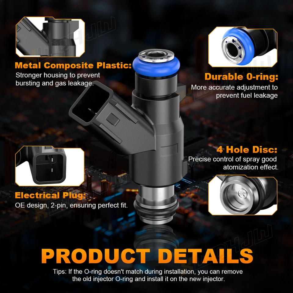 8  XWQHJW NEW Fuel Injector for 2010-2019 Chevrolet Silverado 3500 HD 6.0L V8 - Image 3 of 4