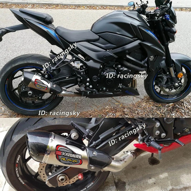 Tubo silenciador deflector de escape tubo de enlace medio para Suzuki GSX-S750 GSXS750Z 2015-2023 Foto 2 de 4