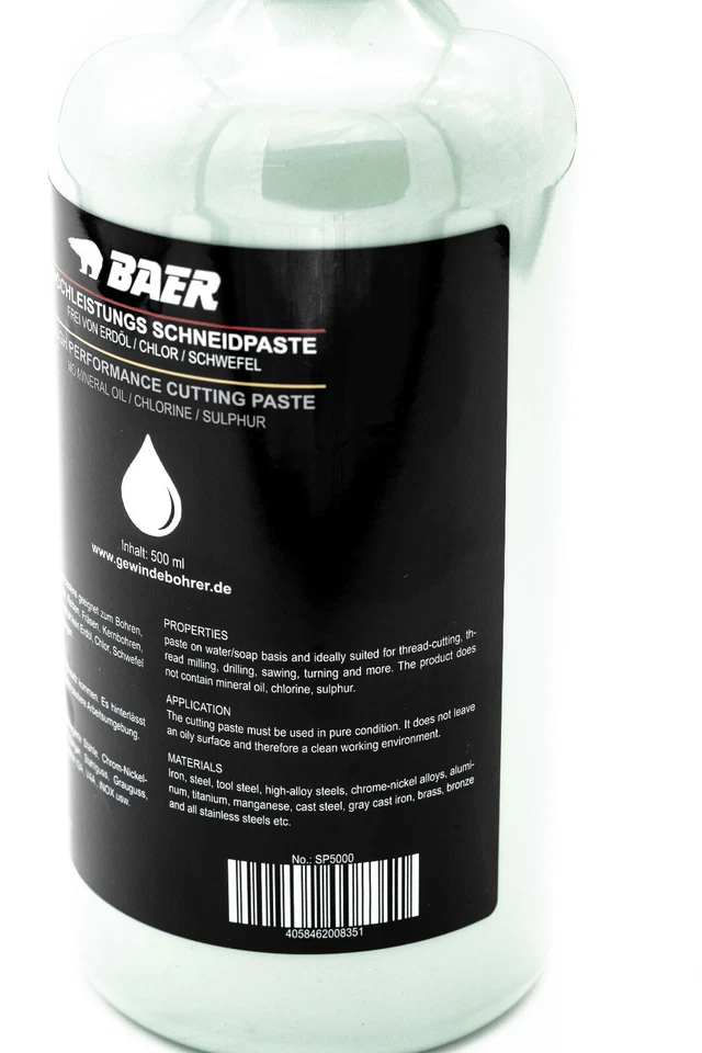Pasta de corte BAER pasta de perforación 500 ml pasta universal sin cloro pasta de roscar - Imagen 3 de 4