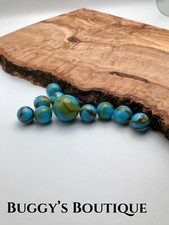 Set Of 10 Mega Marbles Multi Color Blue Green Yellow