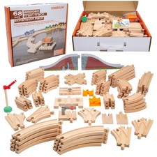 Wooden Train Tracks Expansion Set - 68 Pieces
