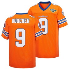 Men's  #9 Bobby Boucher The Waterboy Adam Sandler Embroidery Football Jersey