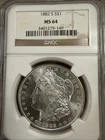 1882 S Morgan Silver Dollar NGC MS64
