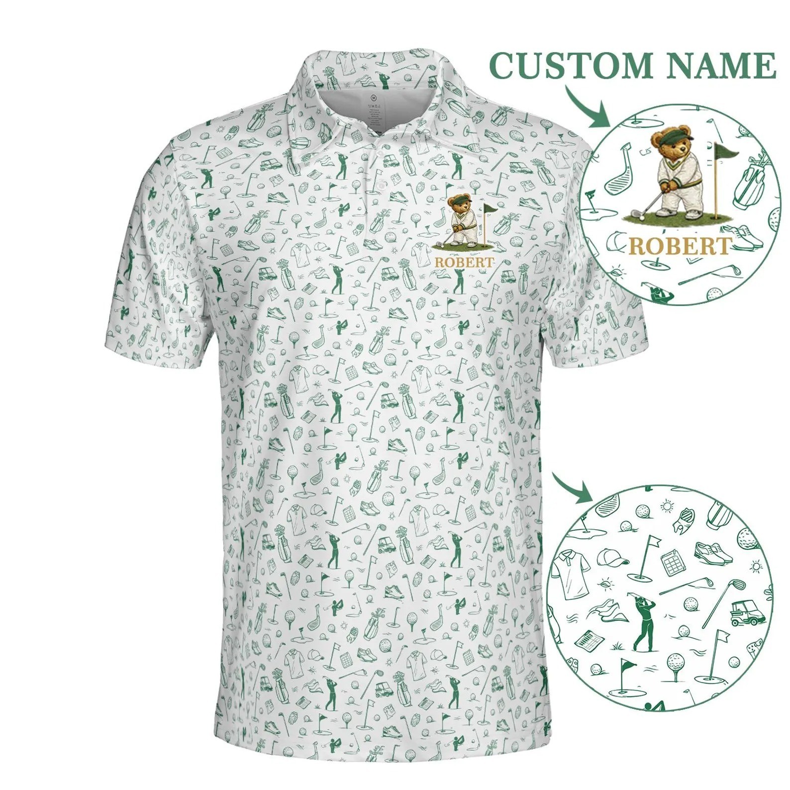 Polo Shirt, Fathers Day Gift For Dad Papa, Men Golf Outfit