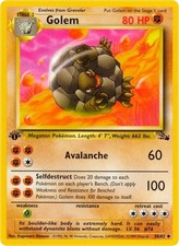 Golem 1st Edition Uncommon Fossil 36/62 NM on eBay